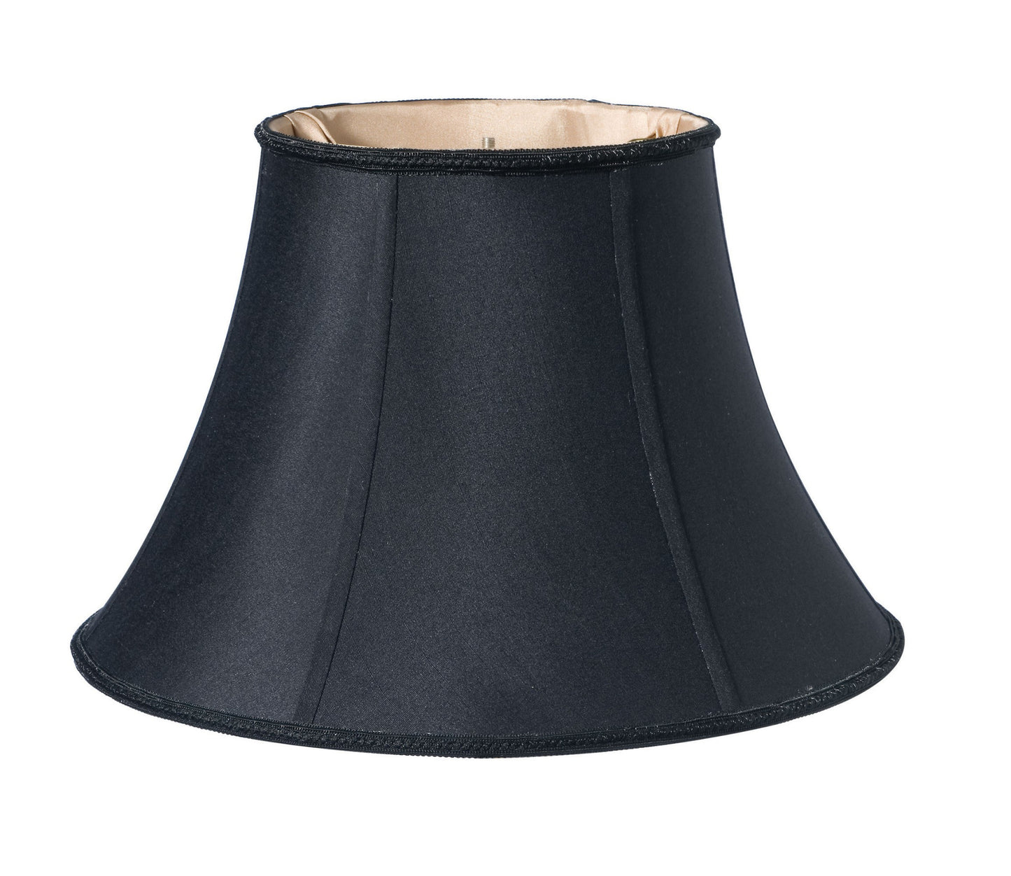 14" Black with Bronze Lining Slanted Oval Shantung Lampshade