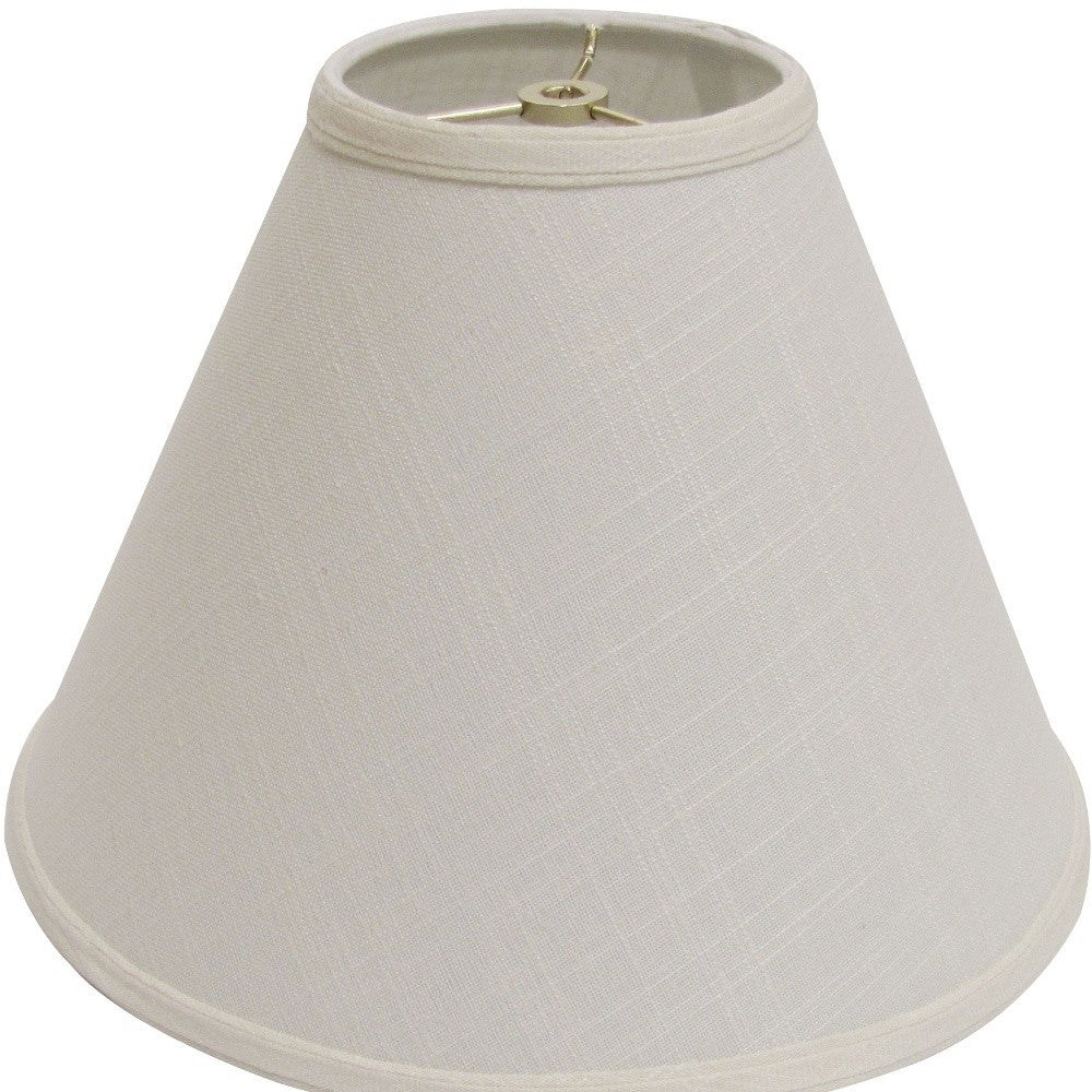 13" Off White Deep Cone Linen Lampshade