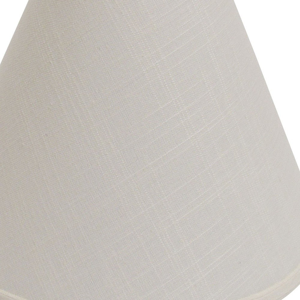 13" Off White Deep Cone Linen Lampshade