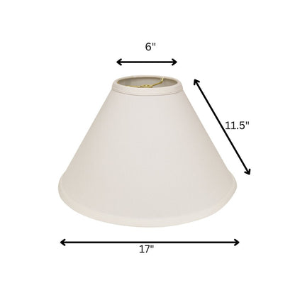 White No Slub Innsbruck Cone Lamp Shade
