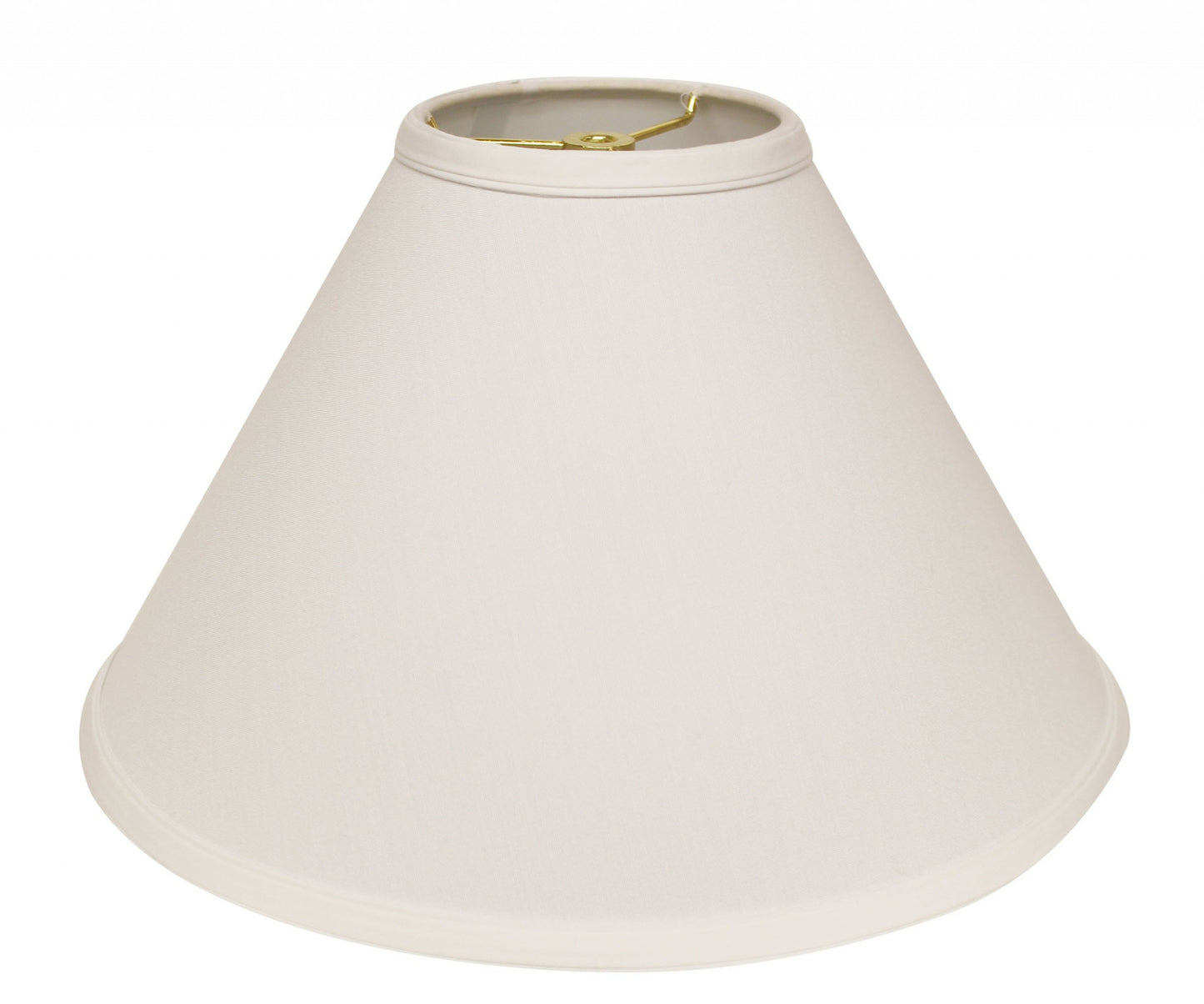 19" White Deep Cone Slanted No Slub Lampshade