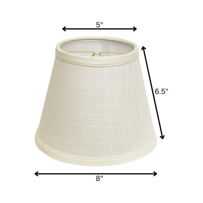 White Linen Empire Lamp Shade