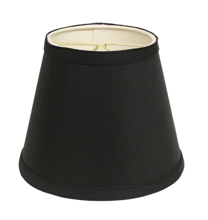 Black Shantung Silk Empire Lamp Shade