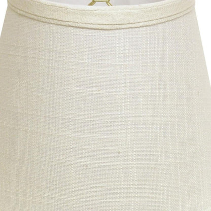 White Linen Empire Lamp Shade