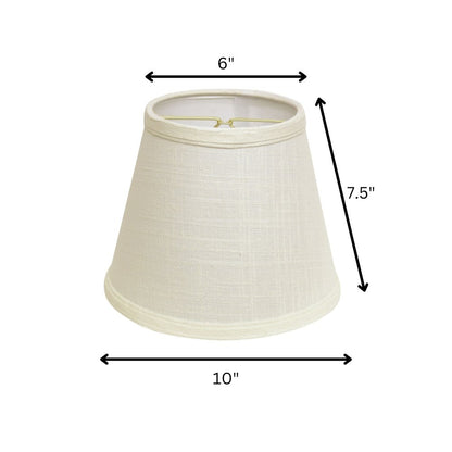 White Linen Empire Lamp Shade