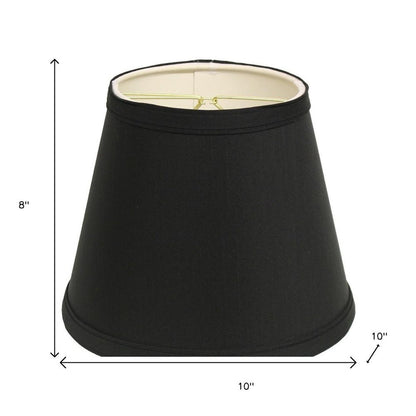 Black Shantung Silk Empire Lamp Shade