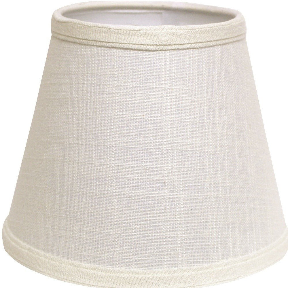 12" White Empire Hardback Slanted Linen Lampshade WF