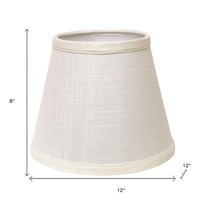 White Linen Empire Lamp Shade