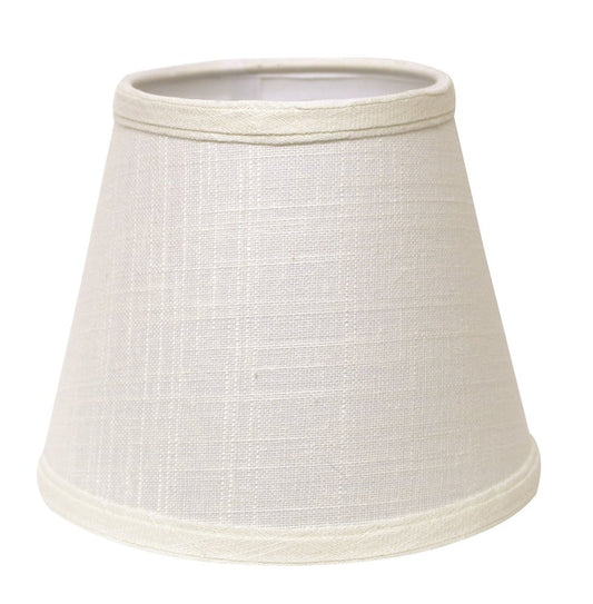 White Linen Empire Lamp Shade