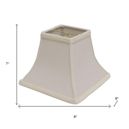 Ivory No Slub Innsbruck Square Lamp Shade