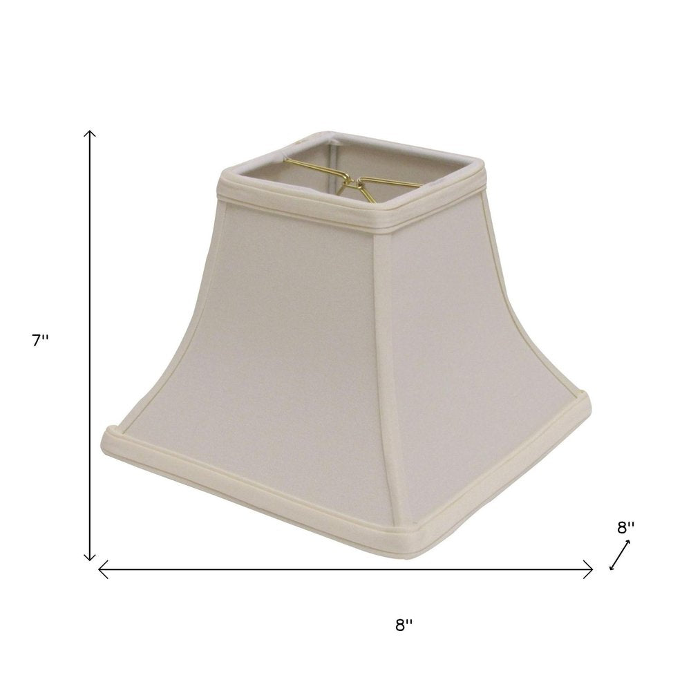 Ivory No Slub Innsbruck Square Lamp Shade