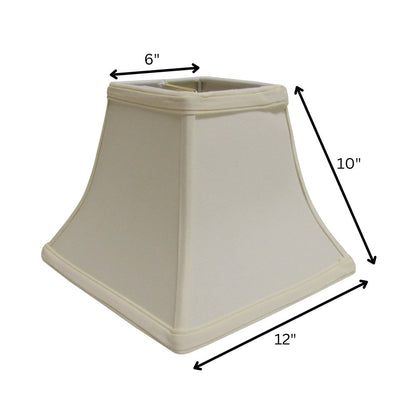 Ivory No Slub Innsbruck Square Lamp Shade