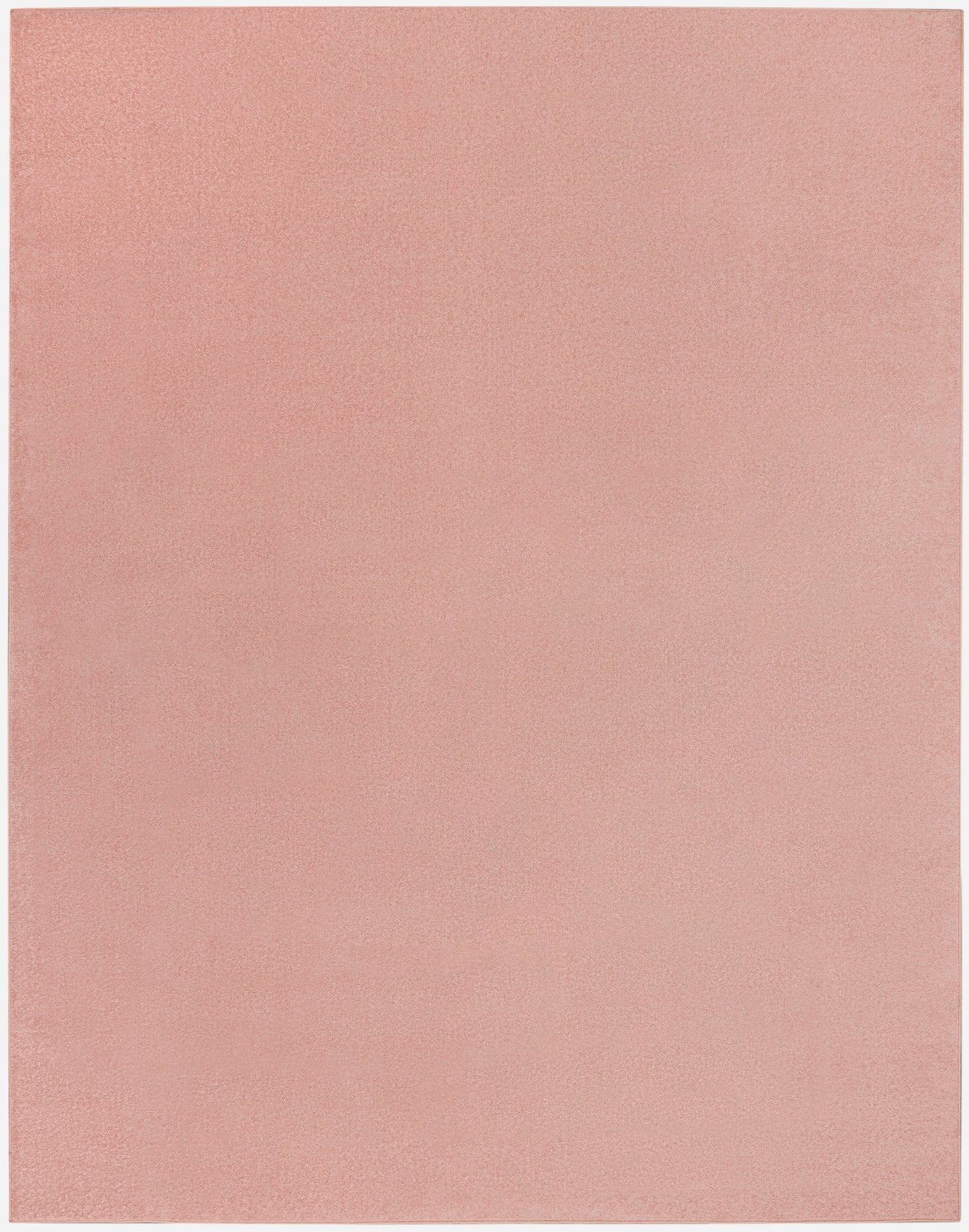 Dusty pink rectangular outdoor rug with a soft suede-like texture.