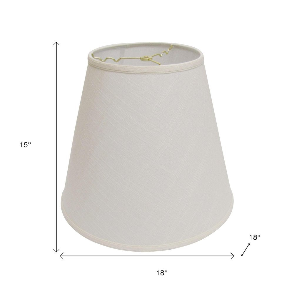 White Linen Empire Lamp Shade