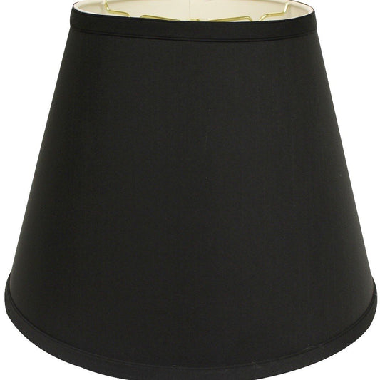 Black Shantung Silk Empire Lamp Shade