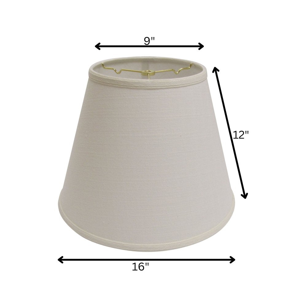 White Linen Empire Lamp Shade