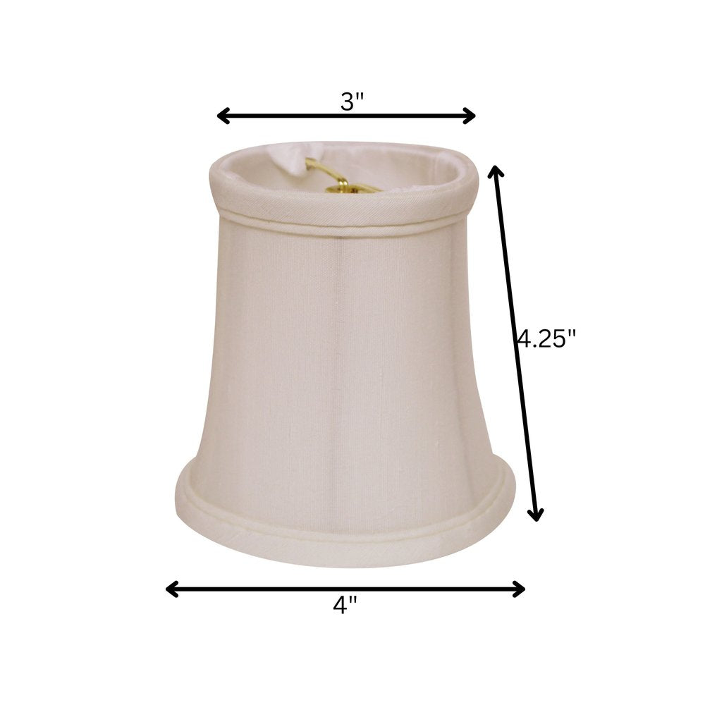 White Tissue Shantung Drum Lamp Shade
