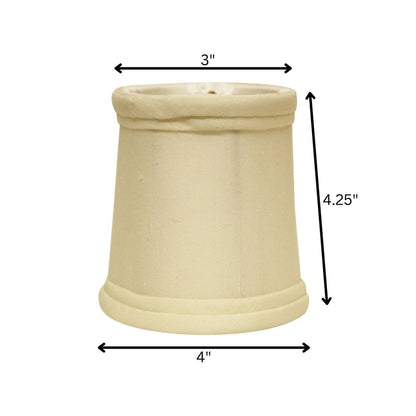 Ivory Tissue Shantung Drum Lamp Shade