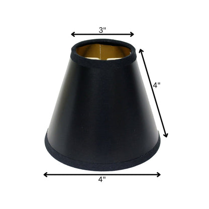 Black Parchment Empire Lamp Shade