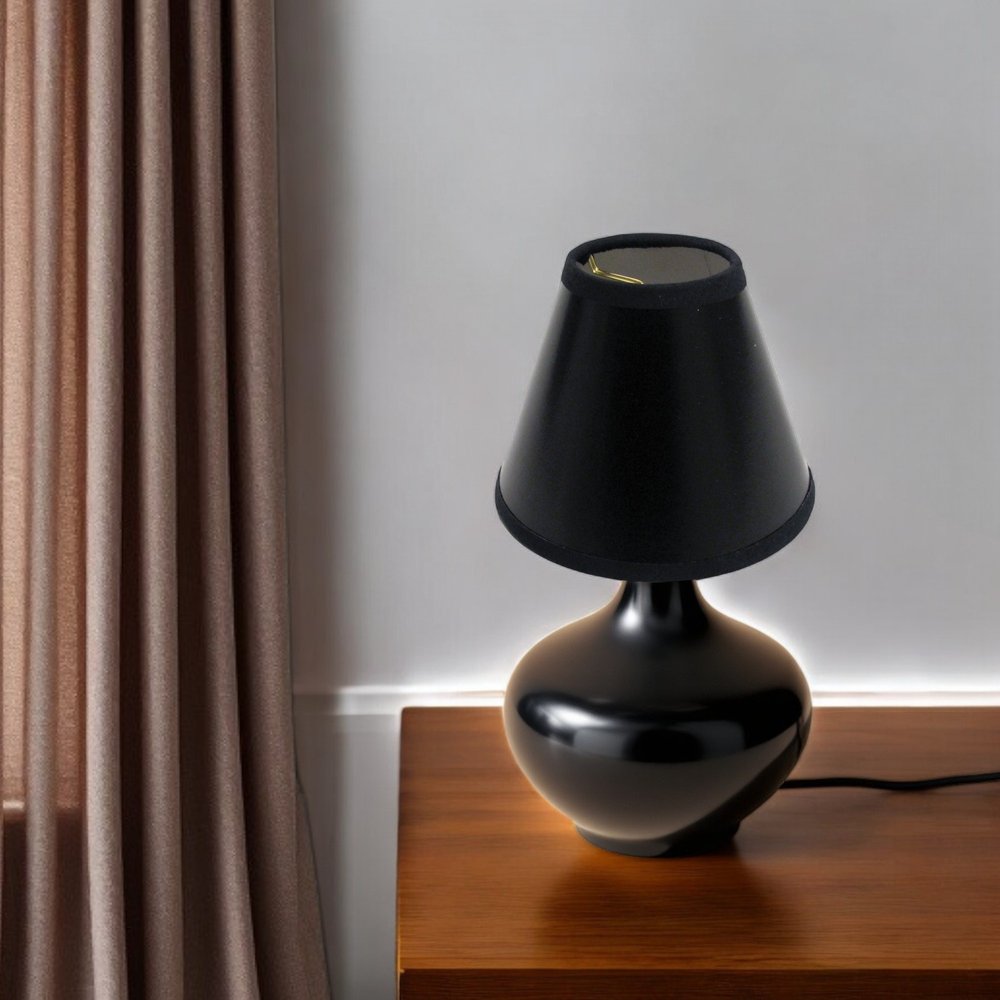 Black Parchment Empire Lamp Shade