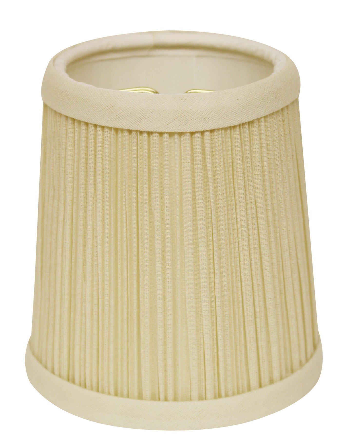 4" Ivory Set of 6 Chandelier Broadcloth Lampshades