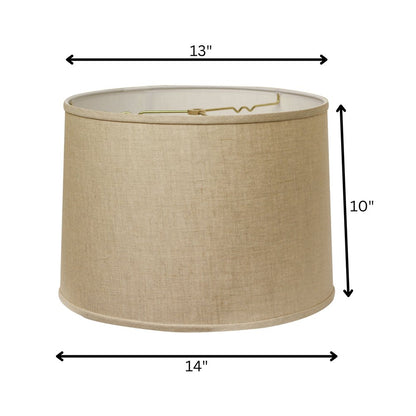 Dark Brown Linen Drum Lamp Shade