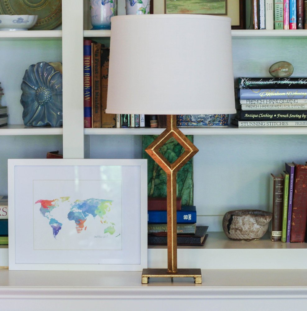 White Linen Drum Lamp Shade