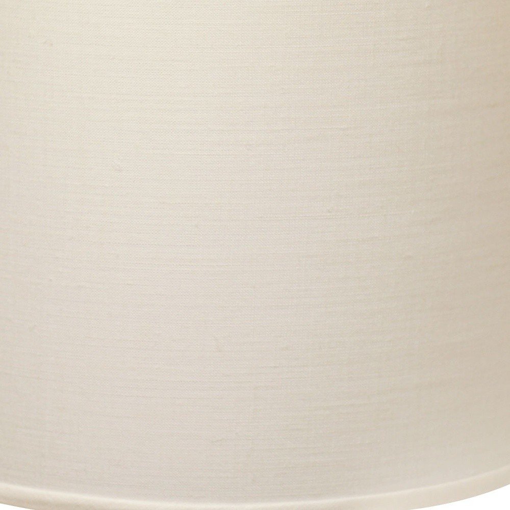 White Linen Drum Lamp Shade