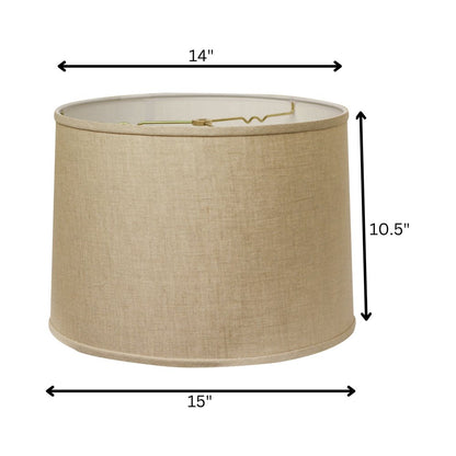 Dark Brown Linen Drum Lamp Shade