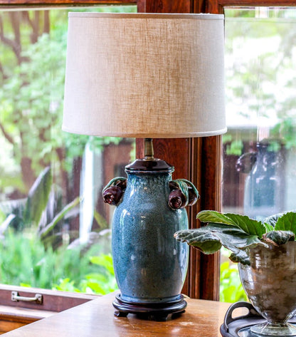 Dark Brown Linen Drum Lamp Shade