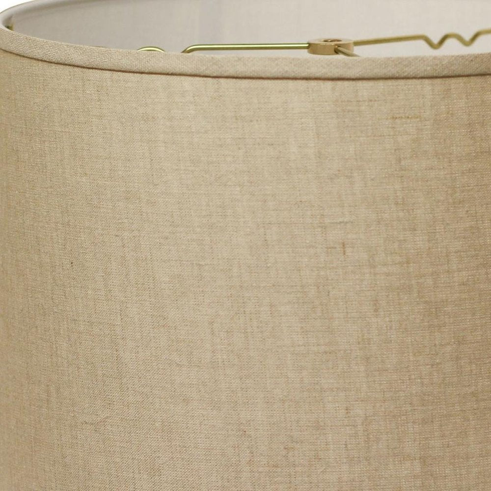 Dark Brown Linen Drum Lamp Shade
