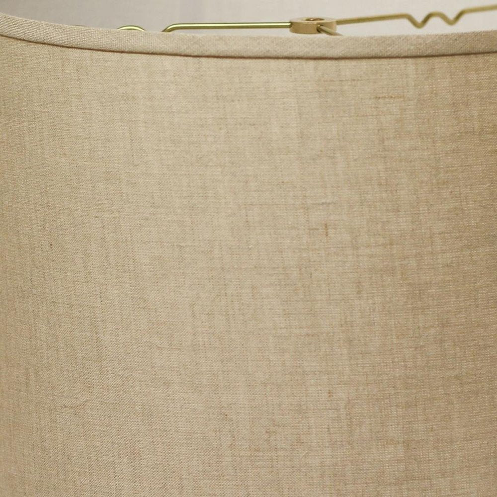 Dark Brown Linen Drum Lamp Shade