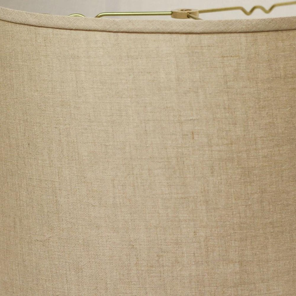 Dark Brown Linen Drum Lamp Shade