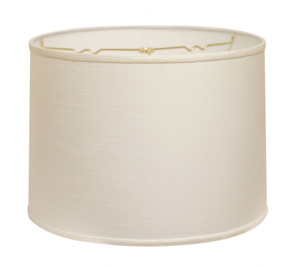 White Linen Drum Lamp Shade