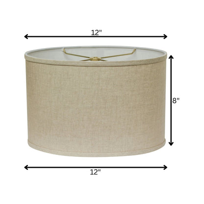 Dark Brown Linen Oval Lamp Shade