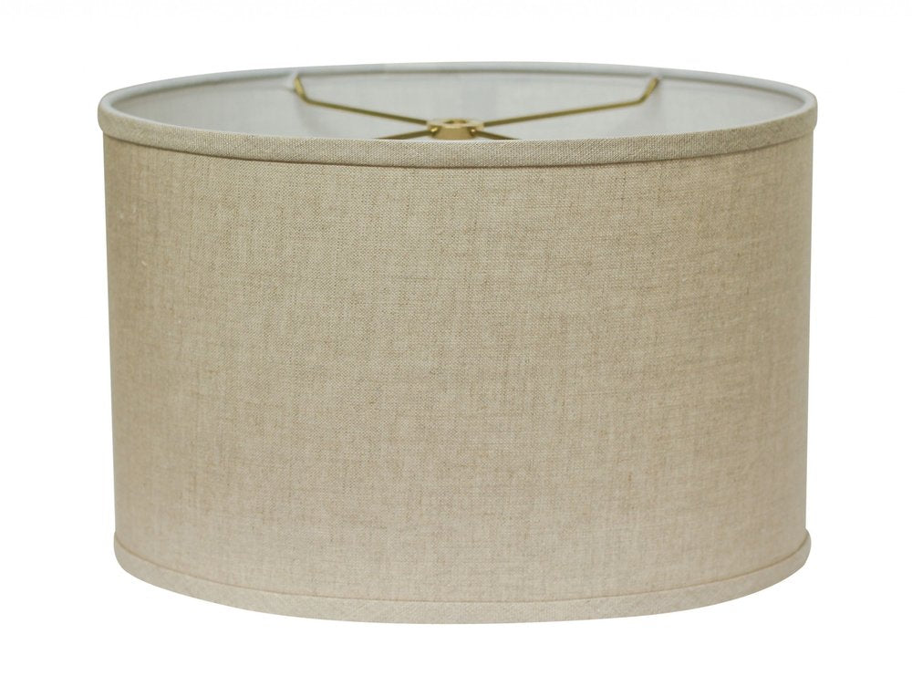 Dark Brown Linen Oval Lamp Shade