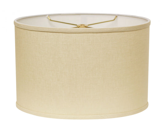 18" Parchment Biege Throwback Oval Linen Lampshade