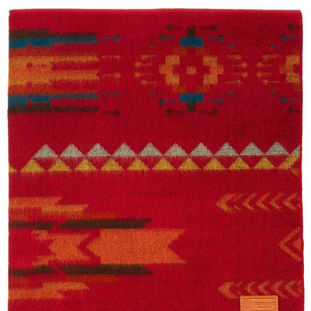 Ultra Soft Red Southwest Handmade Throw Blanket