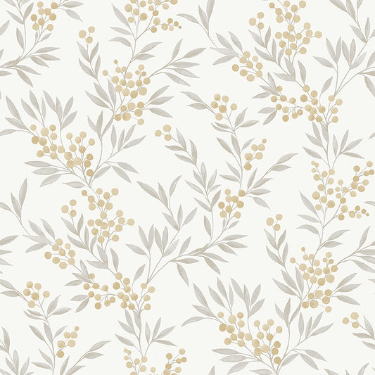 SCHUMACHER  A COUNTRY LIFE FOREST BERRIES   OCHRE , IVORY   - 4713
