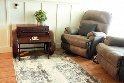 27" Maroon Steel End Table