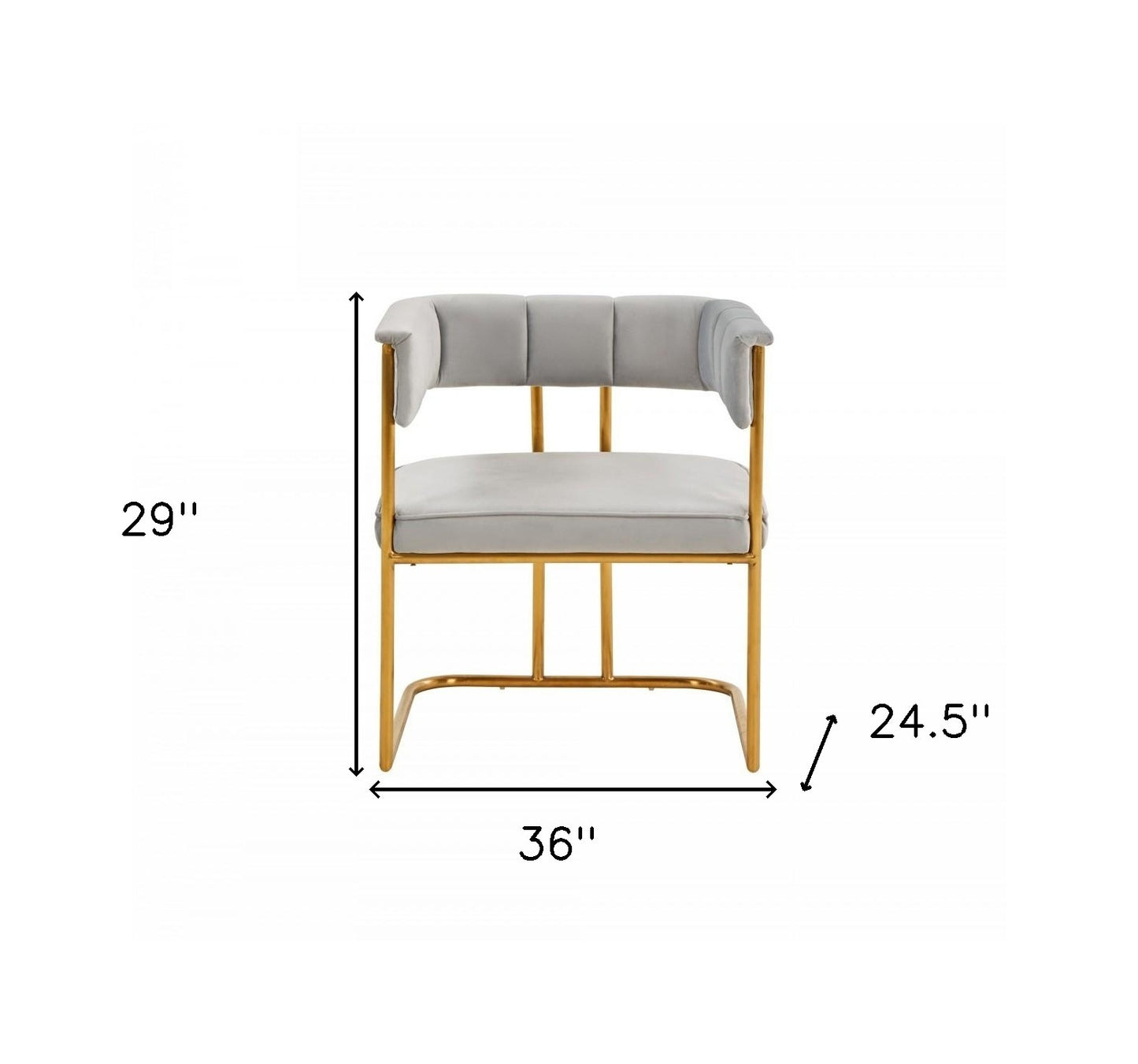 Gray Gold Modern Dining Chair