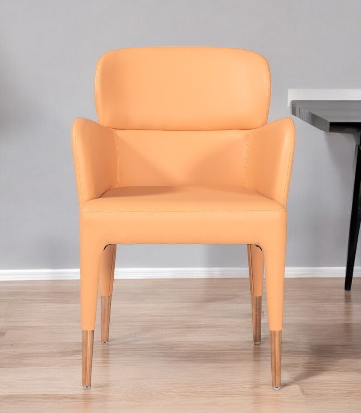 Peach Rosegold Dining Chair