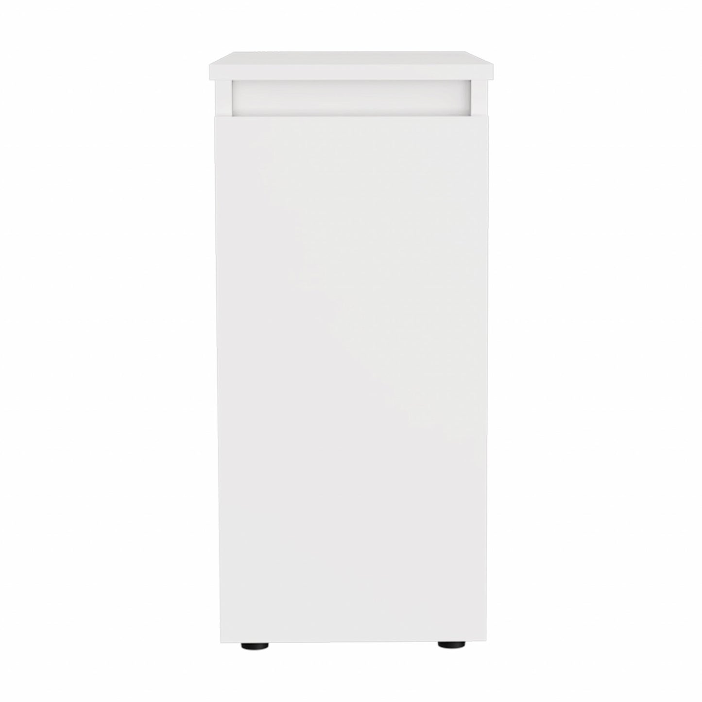 24" White One Drawer Bathroom Storage Cabinet