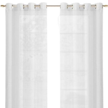 Set of Two 84"  White Solid Modern Window Panels