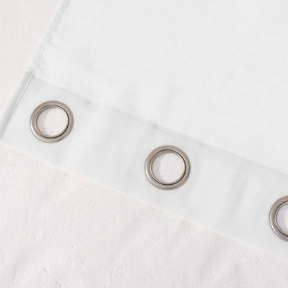 Set of two 84-inch white solid modern window panels.