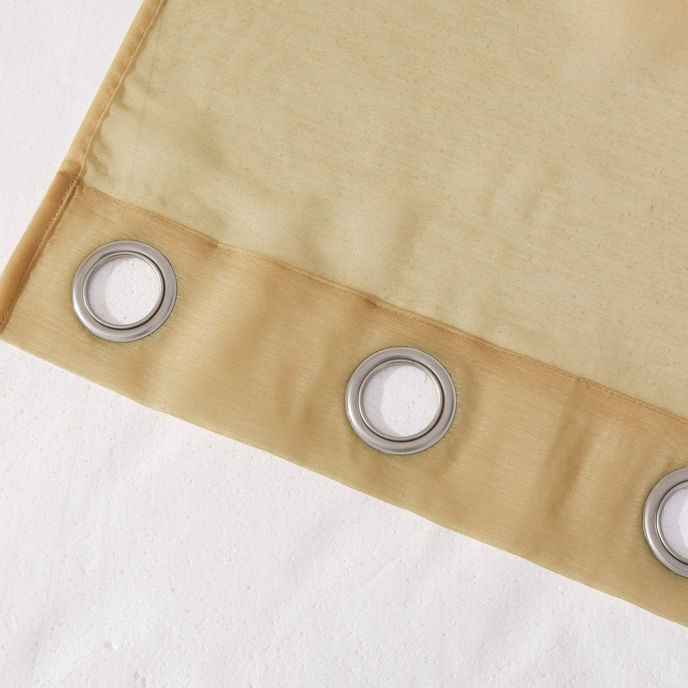 Set of two 84" tan solid modern window panels