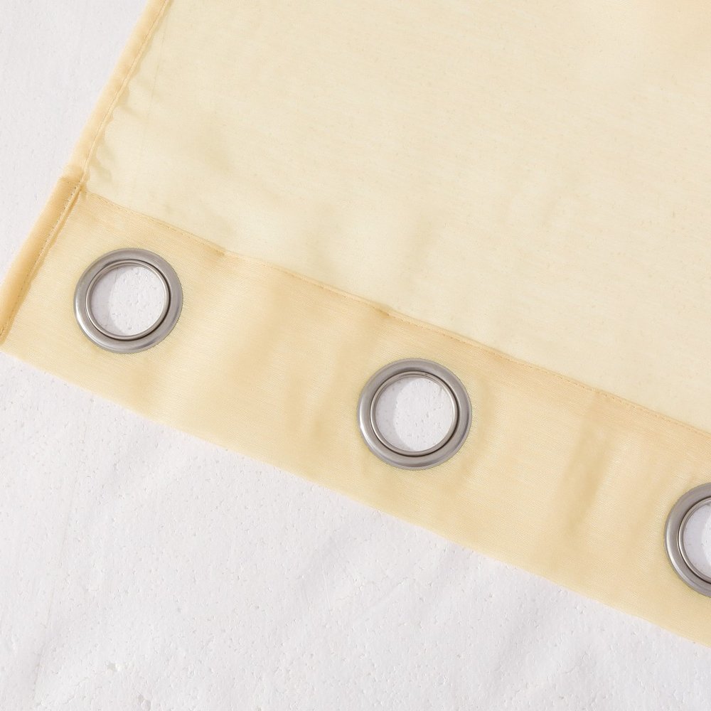 Set of Two 84" Beige Solid Modern Window Panels