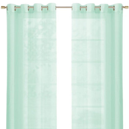 Set of Two 84"  Aqua Solid Modern Window Panels