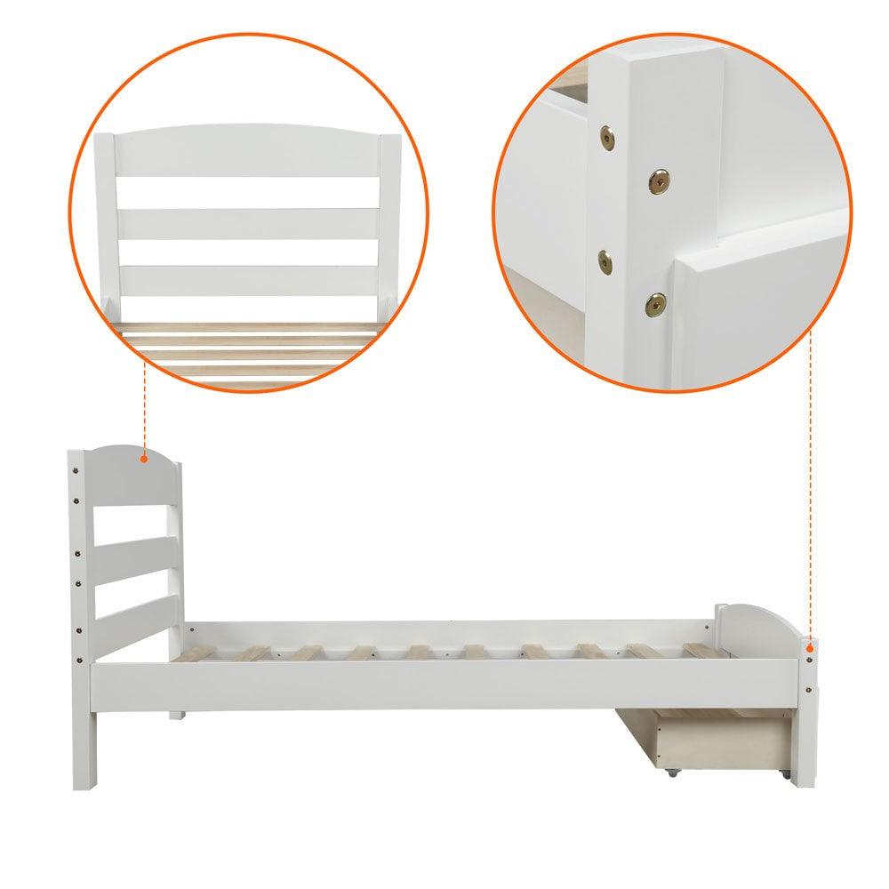 White Twin Bed Frame