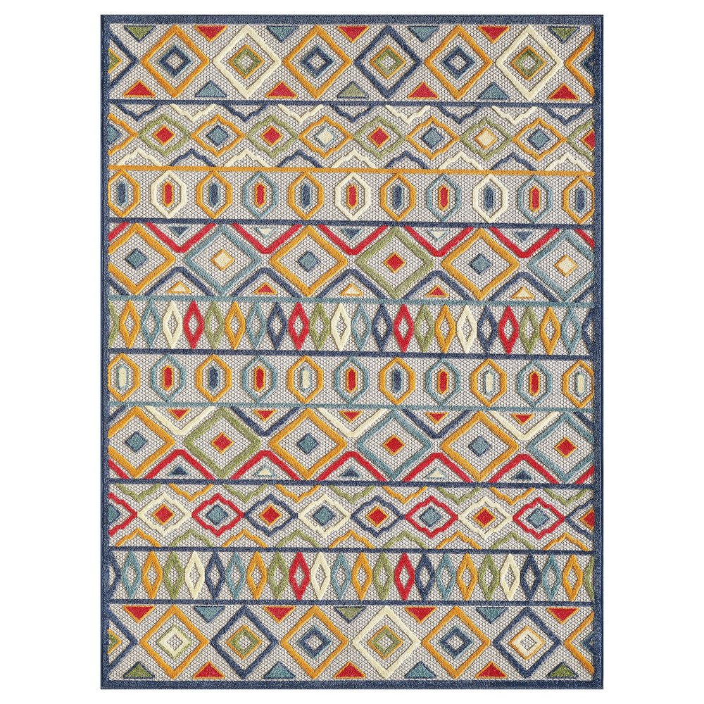 3' X 5' Multi Aztec Pattern Indoor Outdoor Area Rug